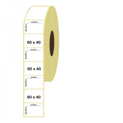 60mm x 40mm Kuşe Etiket